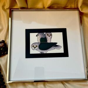 Mid century art / gallery wall art vintage frame